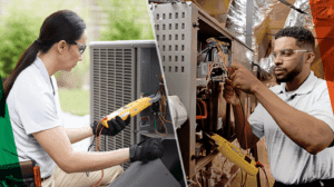 ac tune up technicians providing hvac services