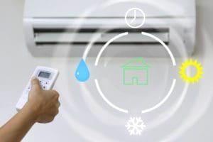 Different settings of air conditioning climate control in your smart house