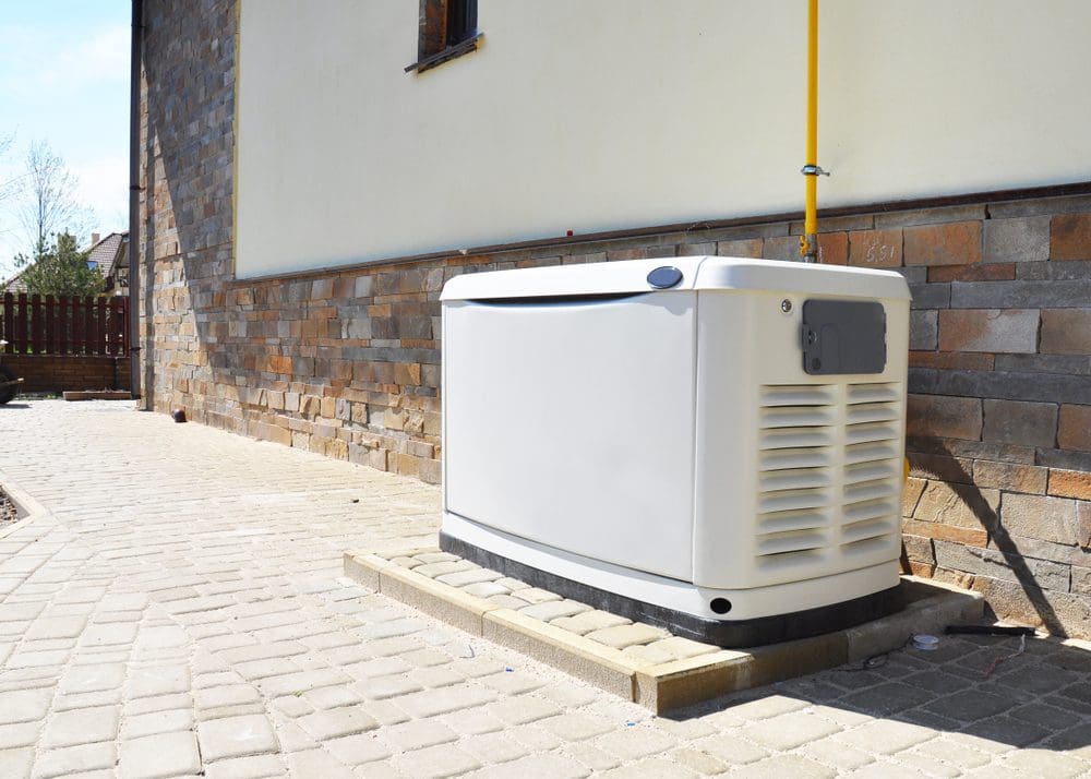 home generator installation outside a home