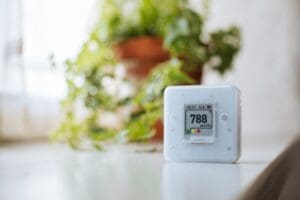 indoor air quality testing and CO2 detector