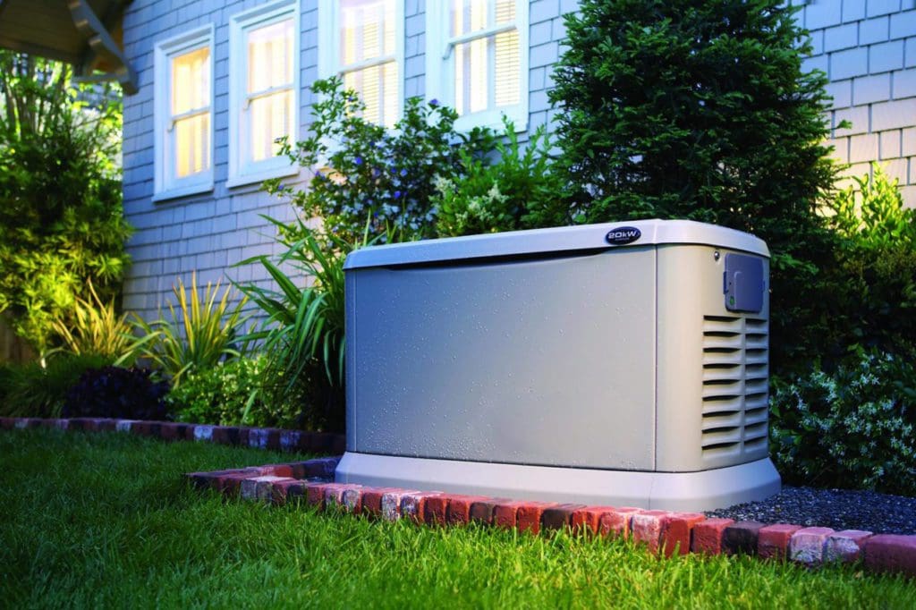 whole house generator installed outside a residential home